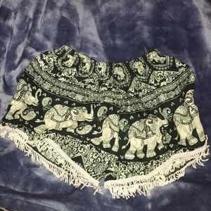 Elephant Print Shorts